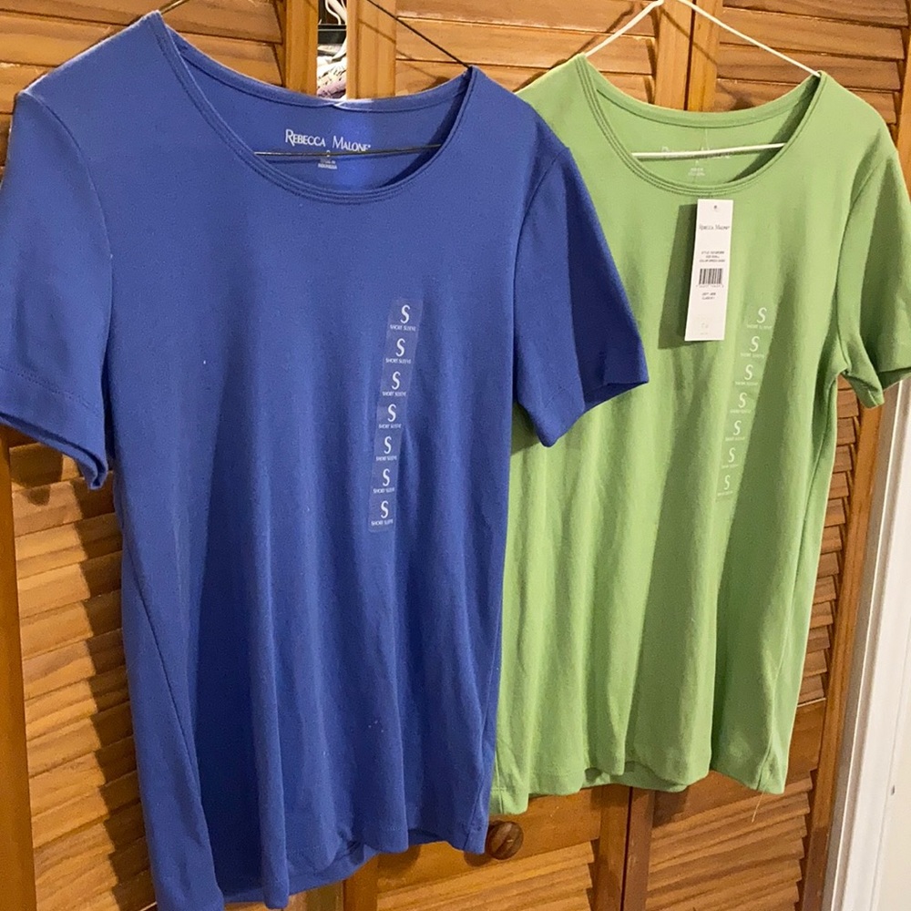 2 Rebecca  Malone small tee shirts  new with tags.